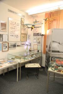 The corner of the museum, dedicated to the aircraft designs made by Henschel Flugzeug-Werken A.G.