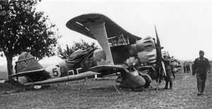 One of the Hs 123s that flew close to the Czechoslovakian border during the Sudeten Crisis.